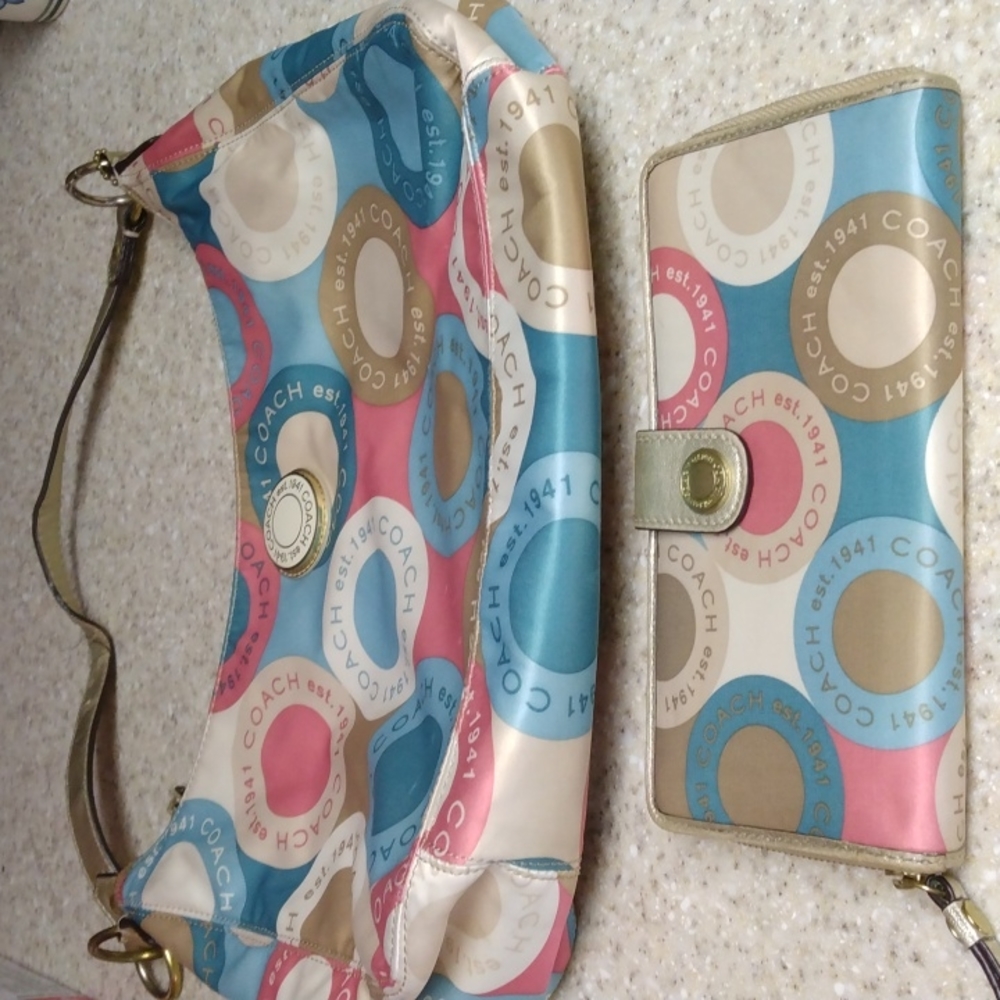 Coach Handbag and Wristlet